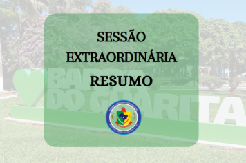 Resumo Sessão Extraordinária